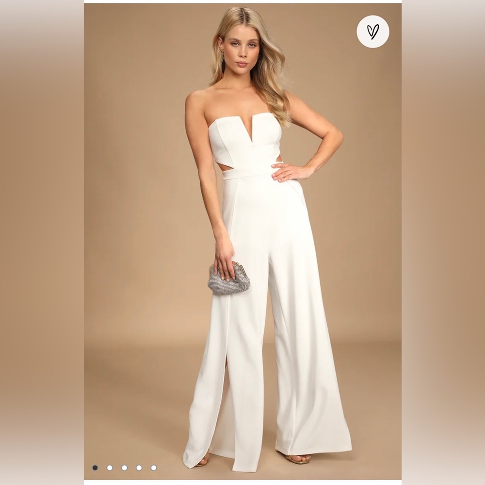 Strapless cutout jumpsuit